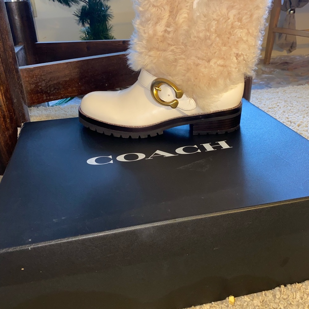ORIGINAL COACH Leather&Fur boots  9 ( EUR 39.5) - Picture 2 of 11